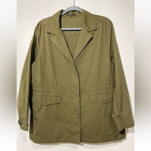 Utility Jacket Womens‎ Large Green Cargo Gorpcore Military Light Academia